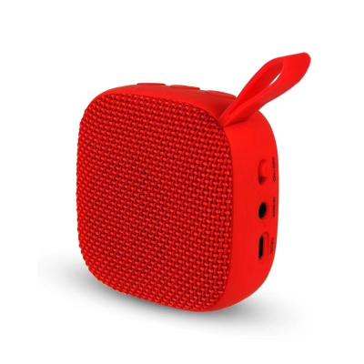 China Mini Fabric Woofer Usb Aux Mini Wireless Speaker With Portable Mic for sale