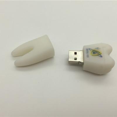 China Custom Promotional Dental Tooth Shape Memory Stick Memory Clinic Gift Stick Logo USB Flash Drive for sale