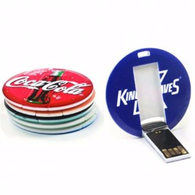 China Customized High Speed ​​Plastic Round Logo 2GB USB Card Flash Drive by Stick for sale