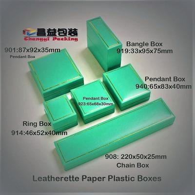 China Handmade Luxury Jewelry Boxes With Leatherette Paper Plastic Boxes For Ring Bangle Pendant Earing Bracelet Gift Box for sale