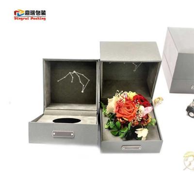 China Plastic Jewelry Boxes/Gift Box Rose Flower Gift Jewelry Packaging Box for sale