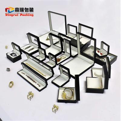 China Various Size Jewelry Boxes / Gift Box Packaging For Gift Plastic Jewelry Box With PVC Window for sale