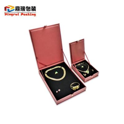 China Jewelry Boxes/Gift Box High Level In Rustic Jewelry Gift Necklace Earring Quality Bracelet PU Leather Boxes for sale