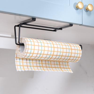 China ODM/OEM Modern Kitchen Paper Towel Rack Punch Free Tissue Roll Holder Under Cabinet Paper Towel Rack for sale