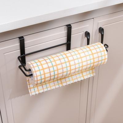 China Amazon Modern Hot Selling Roll Paper Holder Over The Door Hanging Paper Towel Rack Kitchen Tissue Holder for sale