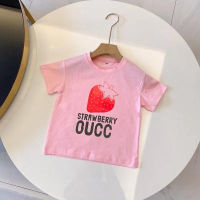 China Top Boutique Kids T-shirt Wholesale Fashion Girls Anti-Shrink Hot Selling Cute Shirts for sale