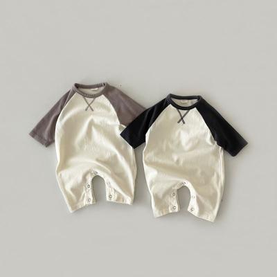 China Popular cute newborn baby onesie spring clothing baby pajamas and autumn rompers air conditioning 0-3 years for sale