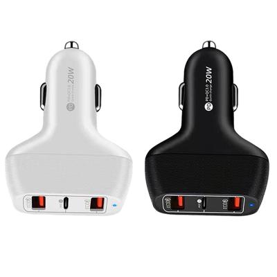 China Mobile Phone OEM/ODM 5V2.4A Palladium Type C And 2 USB Ports For Xiaomi Universal Mobile Phone Car Charger for sale