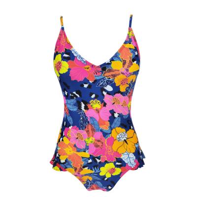 China Plus Size Cup Printing One-piece Swimsuit Beach Female Detachable Bikini Plus Size Skirt Swimwear for sale