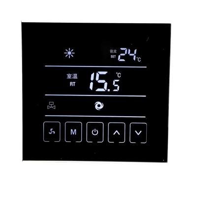 China Modern Central Air Conditioning Thermostat FCU Room Thermostat Fan Coil Touch Screen Smart Temperature Control Panel for sale