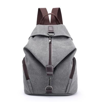 China Fashion High Quality Water Resistant Canvas School Backpack For Men And Women for sale