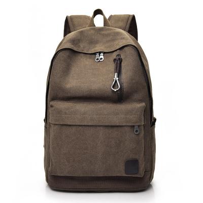 China Fashion Anti-theft School Canvas College Student Use Waterproof Backpack With USB Charging for sale