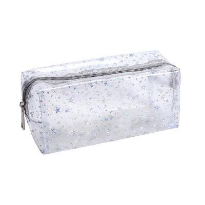 China Clear Make Up Cheap Transparent PVC Bag Waterproof Clear Cosmetic Bag For Traveling for sale