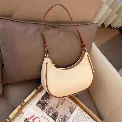 China Other New Arrival PU Leather Lady Handbag Oval Short Handle Bag for sale