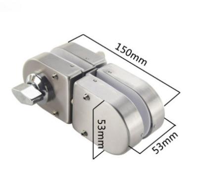 China 201/304/316 Frameless stainless steel commercial glass to glass double swing sliding door stainless steel security glass door lock for sale