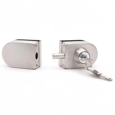 China Stainless Steel 201/304/316 Double Glasslock Tempered Glass Door Center Lock Frameless Sliding Glass Door Lock for sale