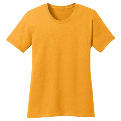 China Breathable OEM Custom Design Women Plain Crew Neck 100%Cotton Shades Tops T-Shirt for sale