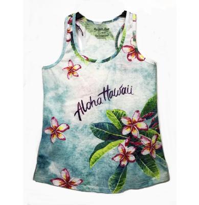 China 2022 QUICK DRY Basic Tank Top Girls Beach Custom Crop Sublimation Burnout White Tank Top for sale