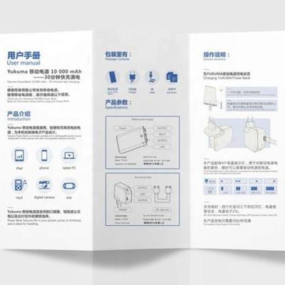 China Eco Recyclable Paper Business Instruction Carrier Manual Boolet Instruction Book For Sale for sale