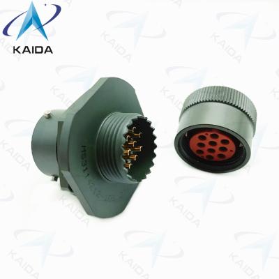 China Jam Nut Receptacle MIL-DTL-26482 serie I 10 vrouwelijke pinnen Mil DTL 26482 connector Te koop