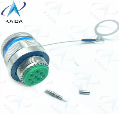 China Durability Fiber Optic Connector Crimp Metal Blue Muti Mode Cable 500 Mating Cycles D38999/26KE08B1NF2M Stainless Steel Te koop