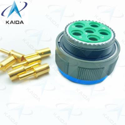 China Ligação de cobre revestida de ouro com rosca MIL-DTL-38999 série 3 conector de tomada de ligação 8# contato de energia.D38999/26WH06PN.8D série à venda