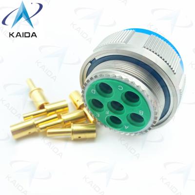 China Conector com filamento de liga de cobre de ouro MIL-DTL-38999 série 3 com tensão nominal de 500V.D38999/26FH06PN.8D série. à venda