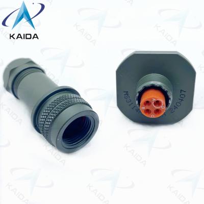 China Aluminum Alloy Miniature Connector With 4 Solder Contacts Olive Green Cadmium Finish MS3114M8-4SN Hermetic Backshell Te koop