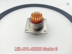 aluminum shell mil-dtl-38999 series 2 37 male pins mil-dtl-38999 connector