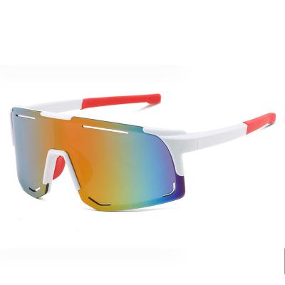 China Sportglasses 2023 Trendy 100%UV Windproof Sport Cycling Mirror Lens One Piece Big Glasses for Men Riding  Sunglasses for sale