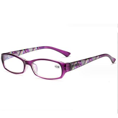 China Slim 2023 New Fashion Ladies Print Rectangle Frame Reading Glasses Manufacturer Wholesale for Women and Men for sale