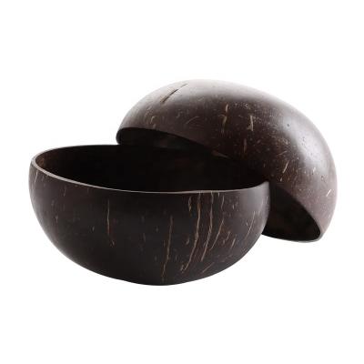 China Eco-Friendly Empty Huge Hand Painted Coconut Shell Bowl For Candles for sale