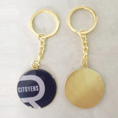 China Promotional Personal Logo Printing Photo Metal Keyring Custom Epoxy Dome Gift Key Chain for sale