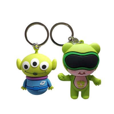 China Promotional Gift Personalized Custom 3D Shape Soft Key Chain PVC Rubber Keychain Keyholder for sale