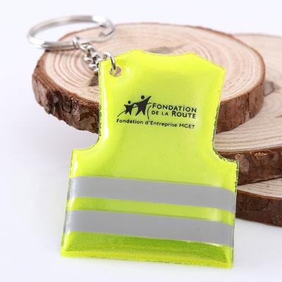 China Wholesale Printable Safety Key Chain PVC Reflective Key Chain for sale