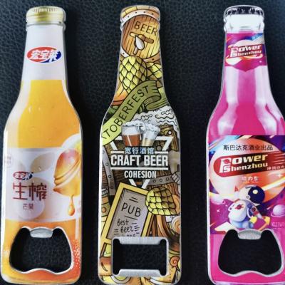 China Viable custom logo sublimation plastic metal bottle opener personalize beer opener for sale