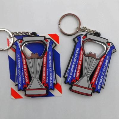 China Viable custom deisgn logo metal keychain empty key chain bottle opener for sale