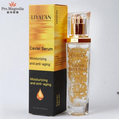 China Best Private Label Skin Care Serum Moisturizer Nourishing 24K Gold Anti Aging Caviar Facial Serum for sale