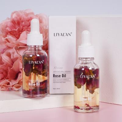 China Manufacturer Wholesale Private Label Rose Petal Essential Oil For Pure Natural Moisturizer Face Body And Hair for sale