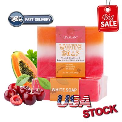 China OEM Vegan Handmade Soap Soap Organic Vitamin C Base Cleansing Skin Whitening Kojic Acid Soap for sale