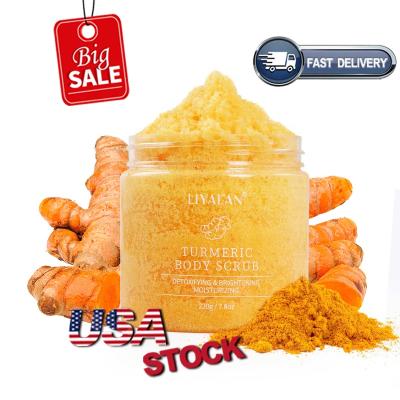 China Natural Anti Aging Exfoliator Private Label Vegan Face Scrub Exfoliating Turmeric Organic Body Scrub for sale