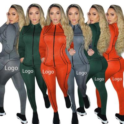 China New Arrival Simple Long Sleeve Women's Anti-pilling Casual Two-Piece Pants Set With Pockets Woman Yoga Suits Women Autumn 2 PCS Sets for sale