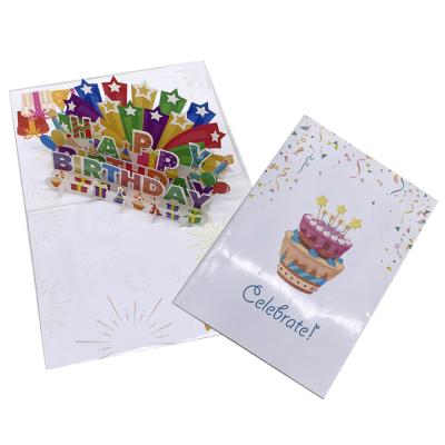 China Musical LED 3D Happy Birthday Cards Pop-Up Accepted OEM Service for sale