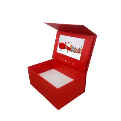 China Caja de regalo video dorada de la pantalla LCD cuadrada para el ODM promocional del regalo en venta