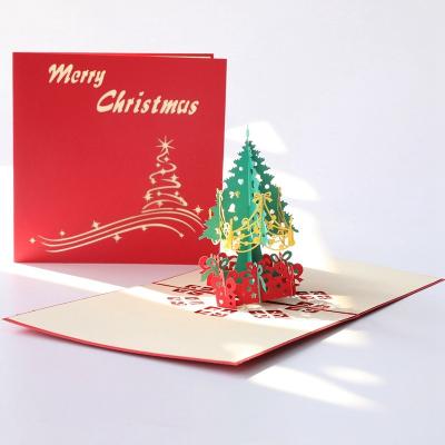 China Knall des Offsetdruck-3D, der oben Größe des Karten-Weihnachten15cm×15cm×10.7cm grüßt zu verkaufen