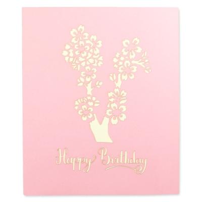 Chine Carte de ROHS Cherry Blossom Tree Pop Up, ODM d'OEM de cartes de voeux à vendre