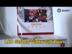 Autoplay LCD Screen Video Gift Box Glossy Lamination For VIP Treatment