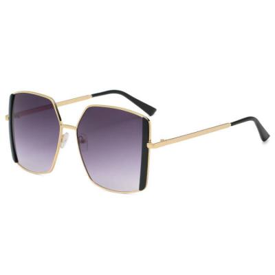 China Wholesale Square Big Box Square Sunglasses 2021 Retro New Big Face Sunshade Women Street Sunglasses for sale