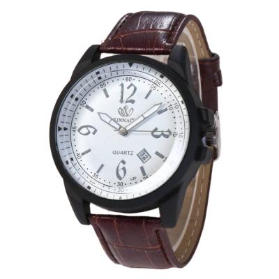 China Fashion Automatic Men's Belt Business Date Watch Men's Quartz Watch for sale