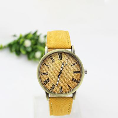 China Casual wild popular watch fashion watch retro quartz ladies women cotton strap canvas watch for sale